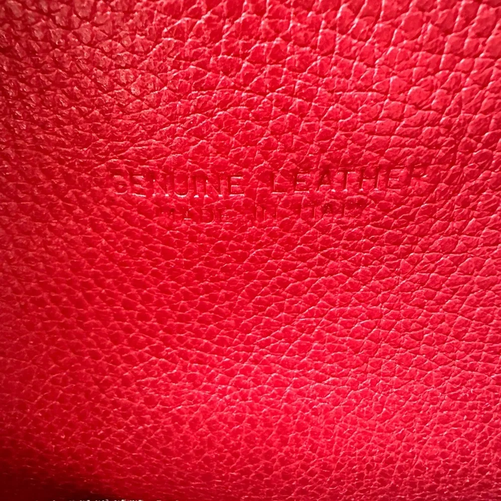 Genuine Leather Gorgeous Italian Red Studded Bag. Purchased in Venice, Italy - Picture 5 of 8